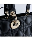 CHRISTIAN DIOR Small Lady Dior My ABCDior Bag in Black Cannage Lambskin – GHW (Year 2021)