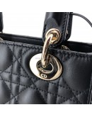 CHRISTIAN DIOR Small Lady Dior My ABCDior Bag in Black Cannage Lambskin – GHW (Year 2021)