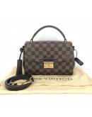 LOUIS VUITTON Damier Ebene Croisette Handbag with Shoulder Strap – GHW (Year 2017)