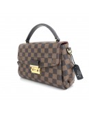 LOUIS VUITTON Damier Ebene Croisette Handbag with Shoulder Strap – GHW (Year 2017)