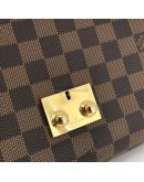 LOUIS VUITTON Damier Ebene Croisette Handbag with Shoulder Strap – GHW (Year 2017)