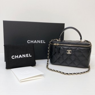 CHANEL Small Vanity Case with Top Handle & Crossbody Chain – GHW (Year 2022)