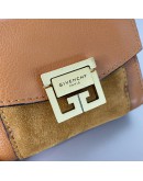 GIVENCHY GV3 Nano Bag with Chain in Brown Calfskin – Aged Gold Hardware