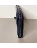 BOTTEGA VENETA Intrecciato Zip Around Long Wallet in Bark Blue