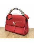 LOUIS VUITTON Very One Handle Bag Monogram Leather in Rubis (Red) with Shoulder Strap – SHW [tied with original LV Silk Twilly]