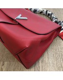 LOUIS VUITTON Very One Handle Bag Monogram Leather in Rubis (Red) with Shoulder Strap – SHW [tied with original LV Silk Twilly]