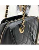CHANEL Matelasse 20 Chain Shoulder Bag in Black Calfskin – Aged Gold Hardware (26 Series)