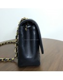 CHANEL Vintage Black Quilted Lambskin Chain Shoulder Flap Bag - GHW