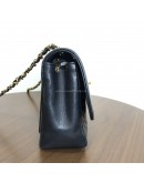 CHANEL Vintage Black Quilted Lambskin Chain Shoulder Flap Bag - GHW