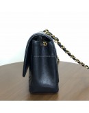 CHANEL Vintage Black Quilted Lambskin Chain Shoulder Flap Bag - GHW
