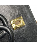 CHANEL Vintage Black Quilted Lambskin Chain Shoulder Flap Bag - GHW