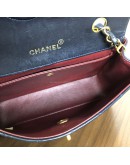 CHANEL Vintage Black Quilted Lambskin Chain Shoulder Flap Bag - GHW