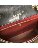 CHANEL Vintage Black Quilted Lambskin Chain Shoulder Flap Bag - GHW