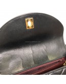 CHANEL Vintage Turn Lock Black Lambskin Shoulder/Crossbody Flap Bag - GHW