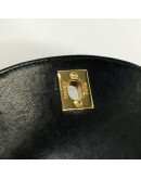 CHANEL Vintage Turn Lock Black Lambskin Shoulder/Crossbody Flap Bag - GHW