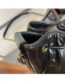 CHANEL CC Drawstring Mini Bucket Bag in Black Shiny Aged Calfskin – Dual Tone Hardware (30 Series)