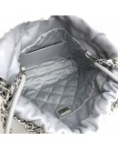 CHANEL 22 Mini Crossbody Handbag in Grey Calfskin – Silver Metal Hardware (Year 2023)