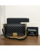 CHANEL Medium Leboy Flap Bag in Black Smooth Calfskin – Aged Gold Hardware (27 Series – Year 2019)