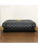 CHANEL Medium Leboy Flap Bag in Black Smooth Calfskin – Aged Gold Hardware (27 Series – Year 2019)