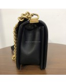 CHANEL Medium Leboy Flap Bag in Black Smooth Calfskin – Aged Gold Hardware (27 Series – Year 2019)