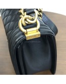 CHANEL Medium Leboy Flap Bag in Black Smooth Calfskin – Aged Gold Hardware (27 Series – Year 2019)