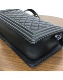 CHANEL Medium Leboy Flap Bag in Black Smooth Calfskin – Aged Gold Hardware (27 Series – Year 2019)