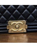 CHANEL Medium Leboy Flap Bag in Black Smooth Calfskin – Aged Gold Hardware (27 Series – Year 2019)