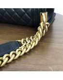 CHANEL Medium Leboy Flap Bag in Black Smooth Calfskin – Aged Gold Hardware (27 Series – Year 2019)