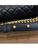 CHANEL Medium Leboy Flap Bag in Black Smooth Calfskin – Aged Gold Hardware (27 Series – Year 2019)