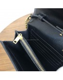 YVES SAINT LAURENT Medium Monogram Chain Wallet (WOC) in Black Grained Calfskin - GHW (Year 2022)