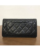 CHANEL Classic Bi-Fold Long Wallet in Black Grained Calfskin – GHW (22 Series – Year 2016)