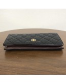CHANEL Classic Bi-Fold Long Wallet in Black Grained Calfskin – GHW (22 Series – Year 2016)