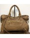 BALENCIAGA Medium Classic City Handbag with Shoulder Strap in Brown Arena Lambskin – GHW