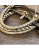 BALENCIAGA Medium Classic City Handbag with Shoulder Strap in Brown Arena Lambskin – GHW