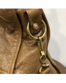 BALENCIAGA Medium Classic City Handbag with Shoulder Strap in Brown Arena Lambskin – GHW