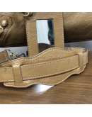 BALENCIAGA Medium Classic City Handbag with Shoulder Strap in Brown Arena Lambskin – GHW