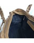 BALENCIAGA Medium Classic City Handbag with Shoulder Strap in Brown Arena Lambskin – GHW