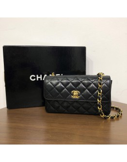 CHANEL Vintage Mini Rectangular Classic Flap (CF) in Black Lambskin – GHW