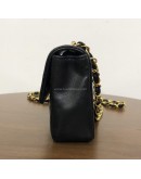 CHANEL Vintage Mini Rectangular Classic Flap (CF) in Black Lambskin – GHW