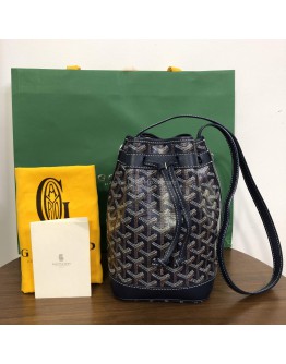 GOYARD Petit Flot PM Bucket Bag in Navy Goyardine Canvas (Year 2025)