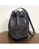 GOYARD Petit Flot PM Bucket Bag in Navy Goyardine Canvas (Year 2025)