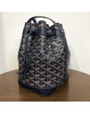 GOYARD Petit Flot PM Bucket Bag in Navy Goyardine Canvas (Year 2025)