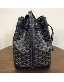 GOYARD Petit Flot PM Bucket Bag in Navy Goyardine Canvas (Year 2025)