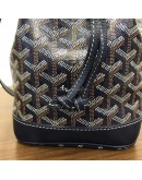 GOYARD Petit Flot PM Bucket Bag in Navy Goyardine Canvas (Year 2025)