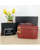 CHANEL Square Vanity Handbag in Red Caviar - GHW