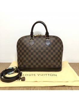 LOUIS VUITTON Damier Ebene Alma PM Handbag – GHW