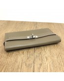 HERMES Kelly Long Wallet in Etoupe Epsom Leather – PHW (Stamp D – Year 2019)