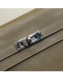 HERMES Kelly Long Wallet in Etoupe Epsom Leather – PHW (Stamp D – Year 2019)