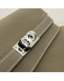 HERMES Kelly Long Wallet in Etoupe Epsom Leather – PHW (Stamp D – Year 2019)