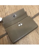 HERMES Kelly Long Wallet in Etoupe Epsom Leather – PHW (Stamp D – Year 2019)